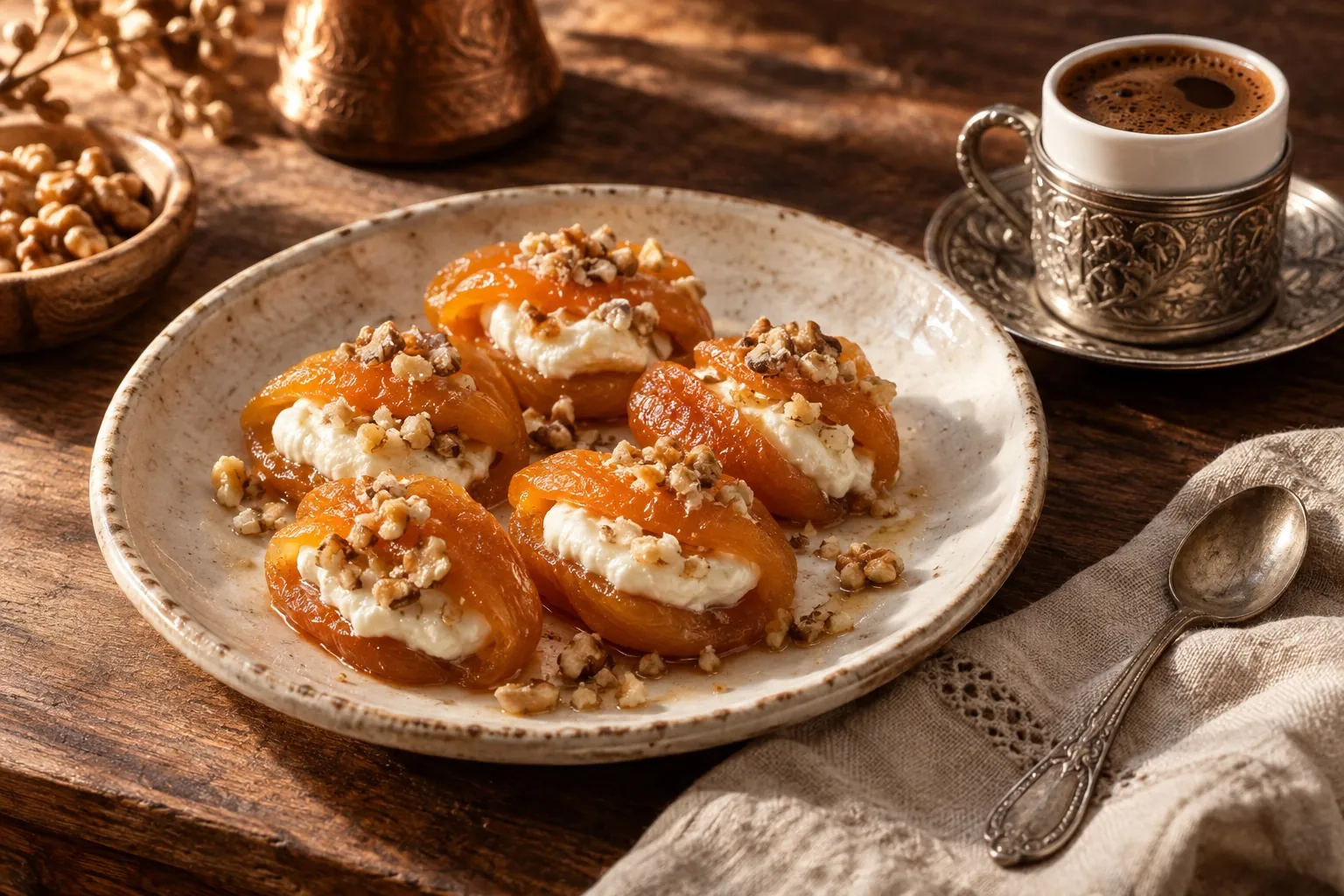 Kaymak dolgulu Malatya kayısısı